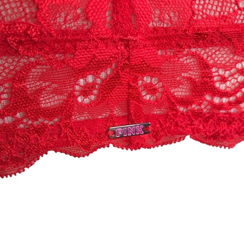 Victoria’s Secret PINK Red Lace Date Racerback Bra Size 34C - Picture 9 of 11